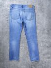H m  Jeans Womens 32  denim Slim Denim Pants Blue Light Wash Distressed Casual