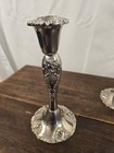 Set Of 2 Godinger Silverplated Graduating Victorian Style Taper Candle Holders