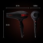 Ionic Ceramic Hair Dryer 2000w Fast Quiet Drying With Concentrator Nozzles