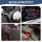 Red Engine Bolt Topper Caps - Fits Harley Twin Cam 9mm-12mm Bolt Covers