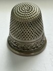 Vintage Stern Brothers  10 Sterling Silver Thimble Leaf Pattern