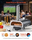 Vevor Dual Fuel Pizza Oven Outdoor 12 In Pellet gas Pizza Oven Electric Rotation