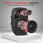 Pyle Powered Pa Speaker System Active   Passive Bluetooth Loudspeakers Kit With 