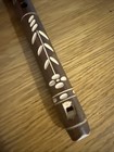 Ornate Carved Wooden Flute Recorder Musical Instrument