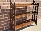Antique 3 Shelf Wood Bookshelf  Victorian    37   l 33 5   h 9   d