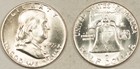 1955 Franklin Half Dollars - Original Brilliant Uncircualted 20 Coin Roll  Nice 