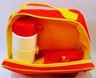 Vintage 80   s Alf Tv Show Red Soft Side Lunch Box With Thermos  Rare       1987