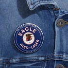 Eagle Beer Ales   Lager Eagle Brewing Co  Utica Ny Retro Beer Pinback Button