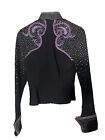 Diane Olsen Rhinestone Jacket Horsemanship Top Womens Size 7 8 Bling Show Rodeo