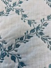 Scalamandre  Rare   Vintage  Dupioni Embroidered Quilted 100  Silk Teal Blue