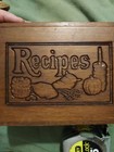 Vintage Lidded Wood Recipe Box  Kitchen Storage  1970 s Cape Craftsmen