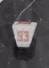 3ct Round Cut Real Moissanite Men s Custom Letter Ring 14k Two Tone Gold Plated
