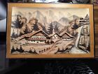 Antique German Black Forest Wood Hand Carving Diorama Wall Hanging  Beautiful 3d
