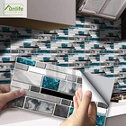  27pcs Peel And Stick Pvc Tile 7 87 x3 93 -27pcs Grey Agate Blue Glass Effect