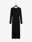 Gap Women s Black V-neck Long Sleeve Ribbed Knit Midi Sweater Dress Xs