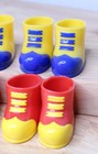 Muffy Vanderbear Rainboots Lot     2 Pairs - Red yellow   Yellow blue - Clean