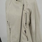 Vintage Wilson Leather White Leather Moto Jacket Women s Size Large