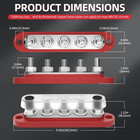 6 Way Bus Bar Terminal 150a Screws Power Distribution Battery Block For Car Boat