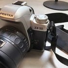 Pentax Zx-50 Silver Film Slr Camera W  35-80mm Zoom Lens   Strap Untested 