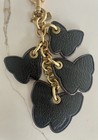 Coach Butterfly Cluster Leather Snakeskin Wine Gold Purse Keyring Bag Charm Wow 