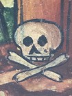 Antique Retablo Mexico Spanish Colonial Art Oil On Tin