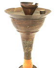 Vintage Judaica Israel s 25th  Anniversary Copper Torch Hand Held Judaism Hebrew