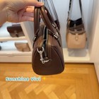 Nwt Coach Mini Rowan Crossbody satchel In Pebbled Leather silver maple Cw328