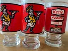 5 Vintage 1970 s Ken s Pizza Glass Drinking Tumbler Nostalgia Set Of 5 Free Ship