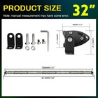 32   Light Bar   4   Pods Spot Flood Combo For Polaris Rzr Xp1000 Can-am X3 Max