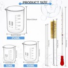 11pcs Lab Flask Glass Measuring Glass Set  Beakers   Cylinders With Stirring Rod