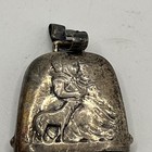 Vintage Sterling Silver Bell Pendant Charm Shepherdess And Lamb Engraved - Rings