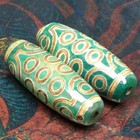 2pc Tibetan 21 Eye Dzi Beads Set Old Agate Raw Stone Loose Beads