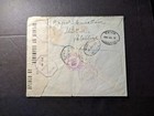 1943 Registered Palestine Airmail Cover Haifa To Dearborn Mi Usa