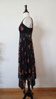 Anthropologie Midi Dress New Size Medium Black Floral Coquette Tea Garden Boho