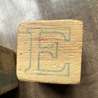 Vintage Wooden Alphabet Blocks Lot W  Picture Blocks Letters R E Y Number 6