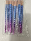 Unbranded Blue-purple Ombre Unicorn Handle Makeup Brush Set