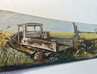 Painted Hand Saw Antique Farm Truck In Prairie Scene Folk Art Signed 30  Vintage