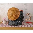 Shigaraki Couple Tanuki Pottery Pair Raccoon Dog Japanese Good Luck Statue 10 In