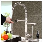 Pull Down Kitchen Sink Faucet Swivel Spout Single Hole Mixer Tap Deck Mount