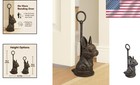 French Bulldog Cast Iron Door Stopper  Antique Brown Finish