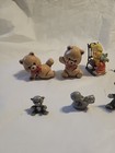 Vintage Lot Miniature Teddy Bears Bear Figurines Norcrest Pewter Hong Kong Brass