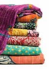 Vintage Reversible Kantha Quilt Indian Blanket Handmade Wholesale Lot 20 Pc