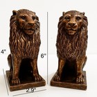 Lion Sculpture Vintage Pair   Cast In Resin With A Faux Bronze Finish 