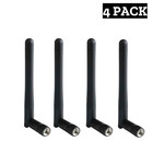4x Dual Band Wifi 2 4ghz 5ghz Mimo Antenna Replacement For Computer Pc Rp-sma