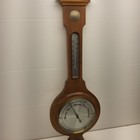 Vintage Banjo Barometer Thermometer Hygrometer Weather Station 28    Wood Wall