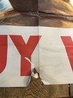 Large Vintage Poster Let s All Fight Buy War Bonds Propaganda Usa Wwii Linen