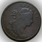 1798 Draped Bust Large Cent - 1st Hair Style  s-148  - Burnished
