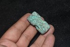 Genuine Ancient Near Eastern Bronze Intaglio Barrel Bead In Good Condition