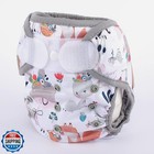 Baby Cloth Diaper Cover Nappy Hook And Loop Double Gusset  hedgehog Deers  On