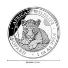 Somalia Silver 9999 African Wildlife 2025 Leopard Silver Coin